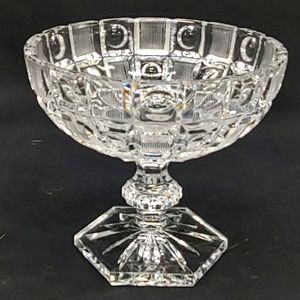 Vintage Thumbprint Pedestal Candy Dish